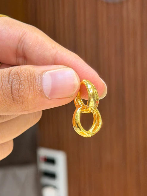 1 Gram Men's Gold Plated Bali Earrings for Men | Stylish Hoop Bali Earrings | Daily Wear Fashion Jewellery