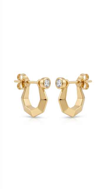 2Pcs (1 Pair / Jodi)D-110 Gold Plated Earrings for Women & Men | Unisex Elegant Lightweight Party Wear Jewelry