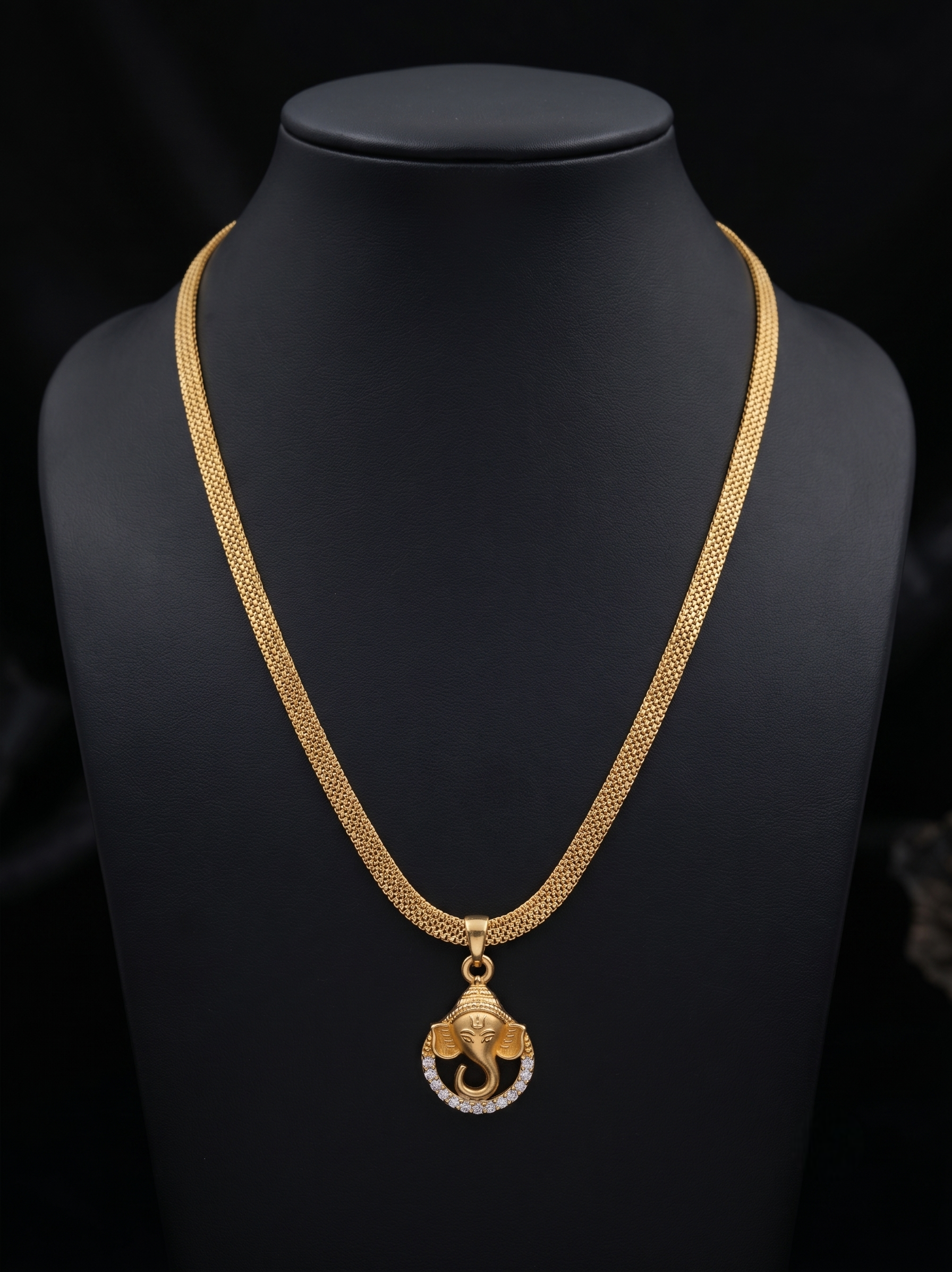 Lord Ganesha Pendant with 18" Chain | Micro Gold Plated & Anti-Tarnish