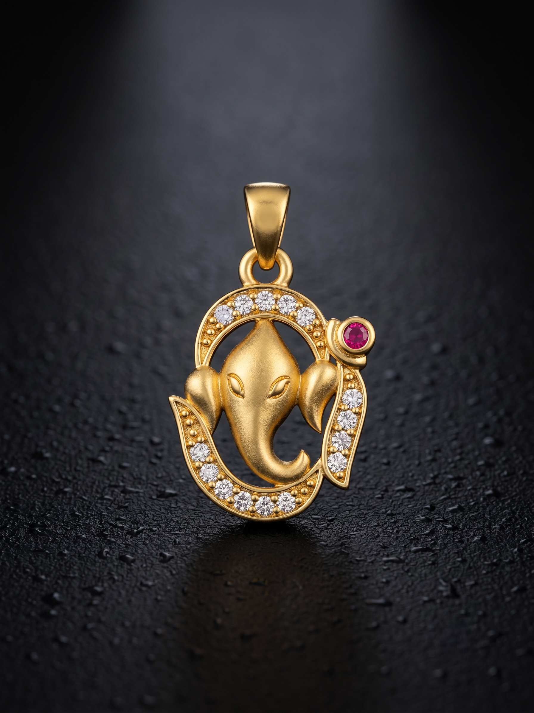 Men’s Micro Gold Plated Ganesh Pendant Chain – Anti Tarnish | 18” Necklace