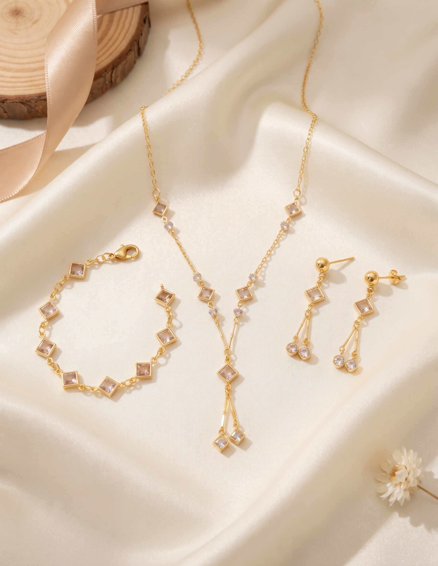 Raksha Bandhan Gift Jewellery Combo Set for Sister | Gold Plated Necklace, Bracelet & Earrings Set | Elegant Festive Gift for Women & Girls | VIHAL ORNAMENTS
