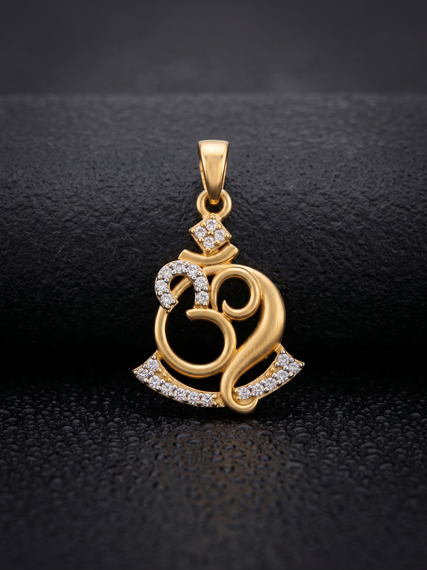 Men's Gold Plated Om Pendant Necklace with 18" Chain | Anti-Tarnish