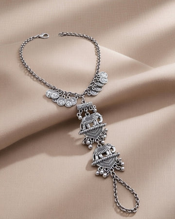 Oxidized Silver Elephant Tribal Hand Harness The Ultimate Statement Piece