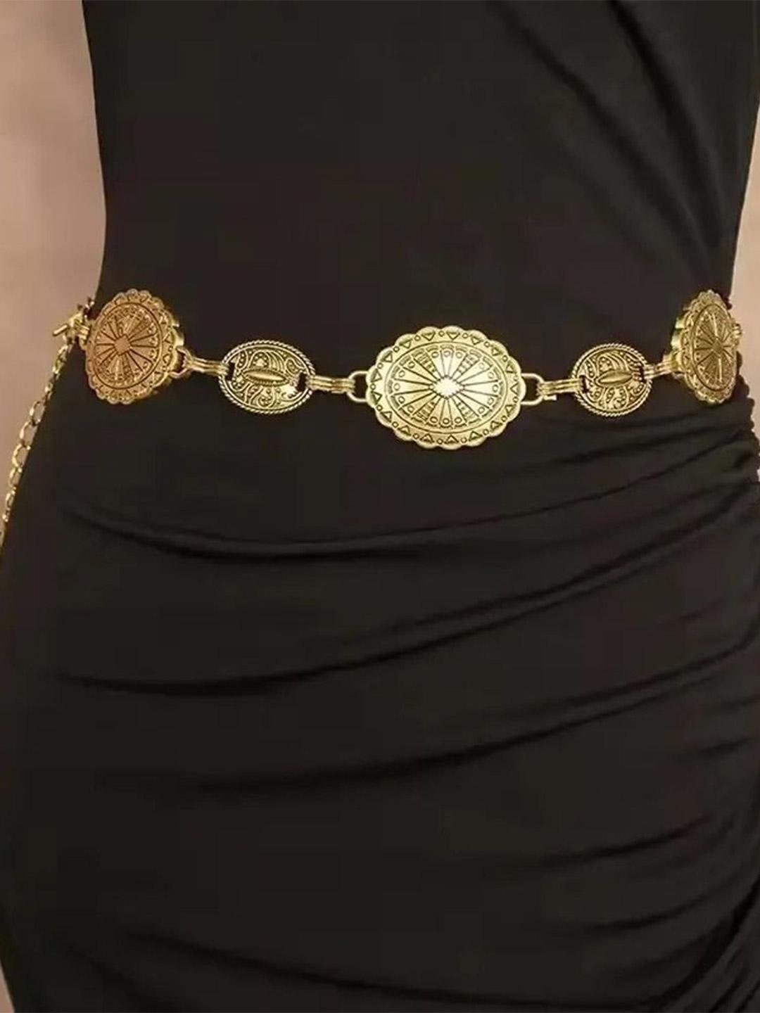 Vintage Gold Coin Kamarbelt for Women | Boho Ethnic Waist Chain Belt for Saree, Dress & Lehenga