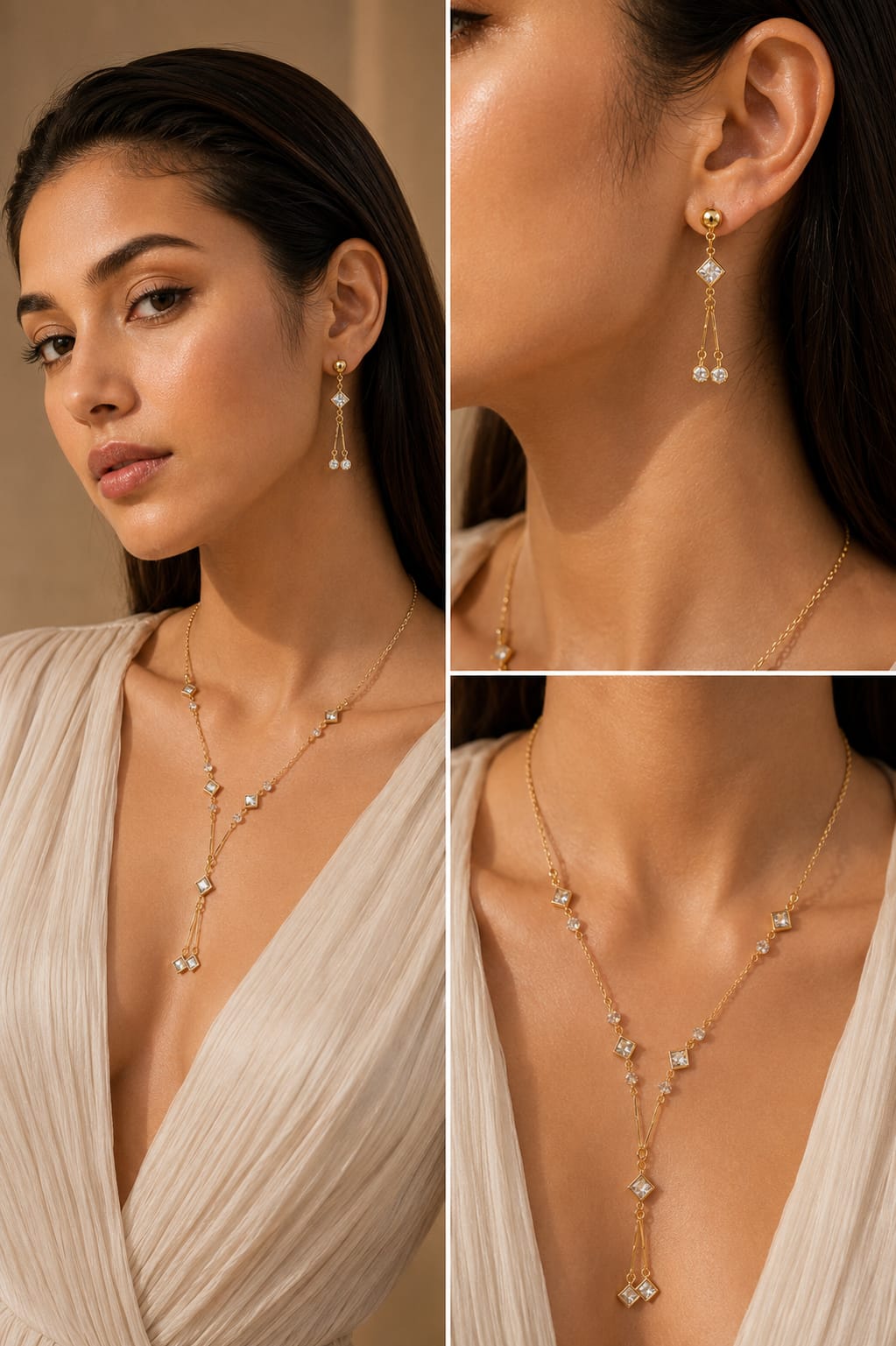 Raksha Bandhan Gift Jewellery Combo Set for Sister | Gold Plated Necklace, Bracelet & Earrings Set | Elegant Festive Gift for Women & Girls | VIHAL ORNAMENTS